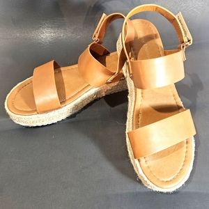 Pierre Dumas Tan Wovan Outer Sandals